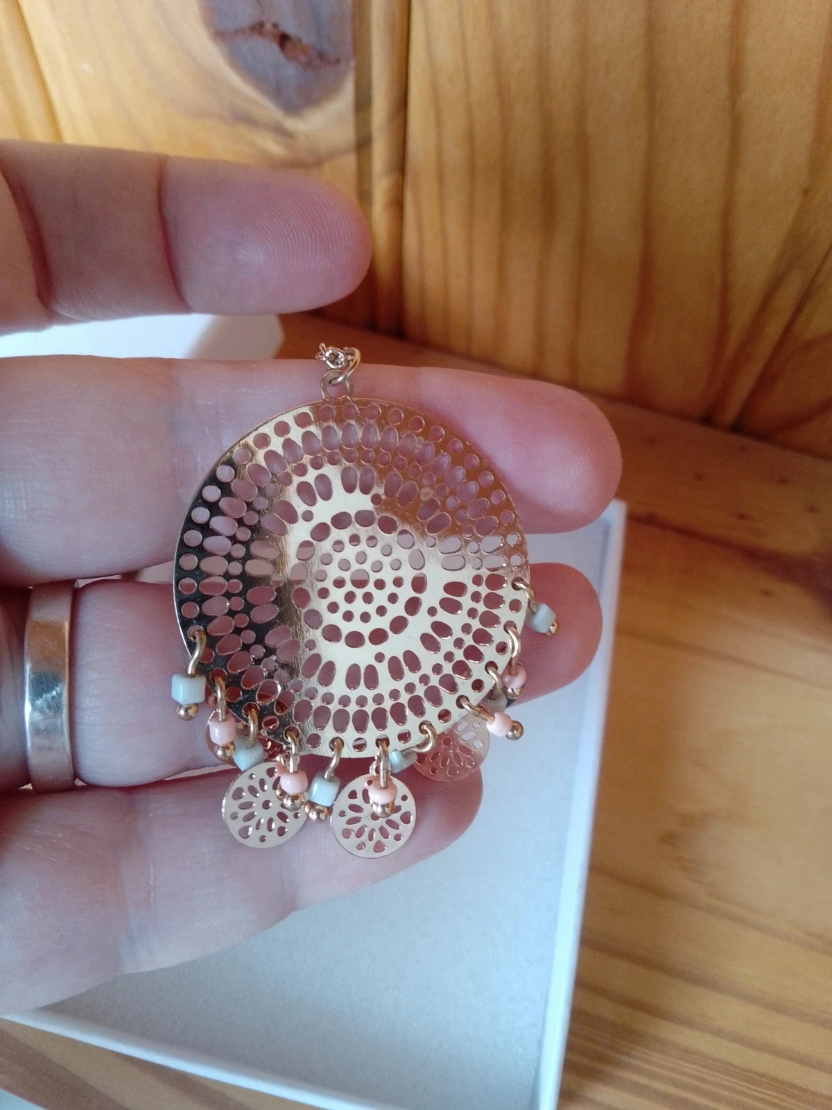 Gold stainless steel ikita pendant necklace – photo 2